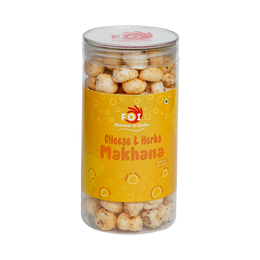 FOI Flavours of India Makhana - Cheese & Herbs Delight: Savory Snack, Crunchy & Flavorful
