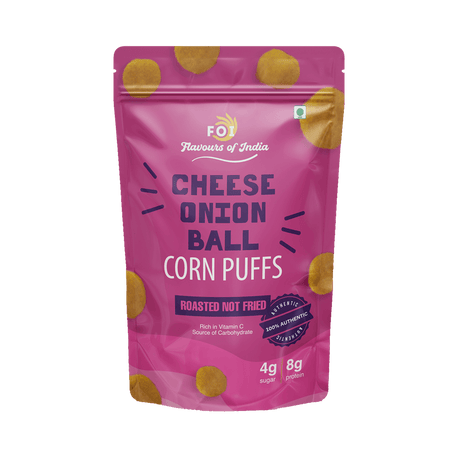 Corn Puffs - Cheese n Onion Balls - FOI Flavours Of India