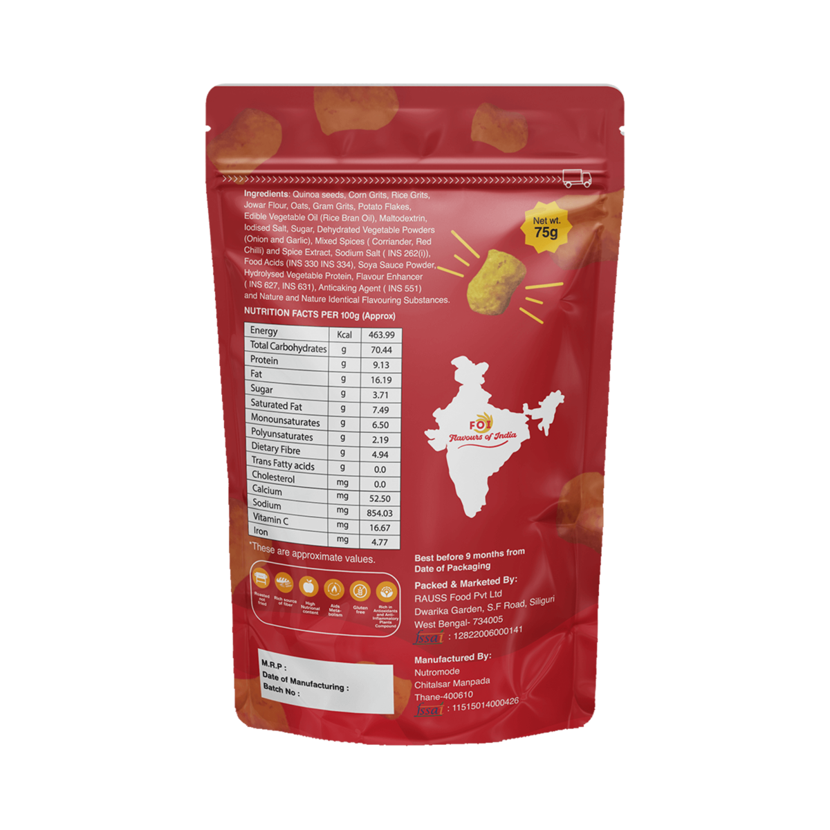 Quinoa Puffs- Sriracha - FOI Flavours Of India