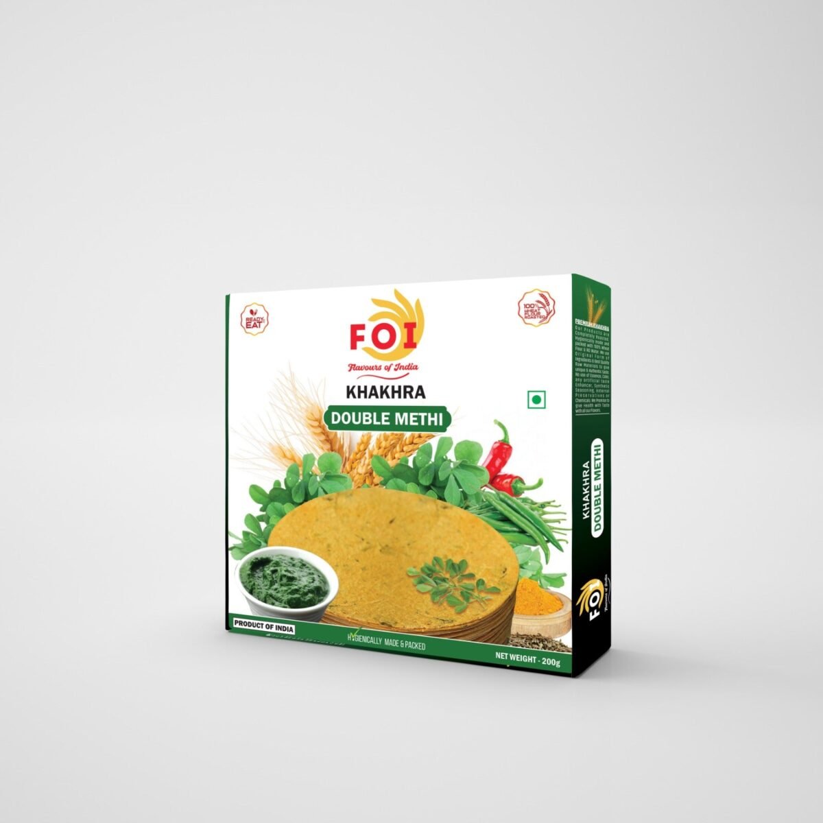 Double Methi Khakhra - FOI Flavours Of India